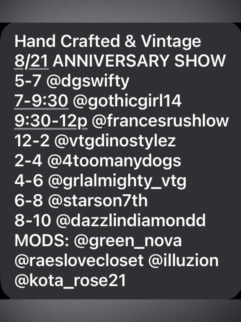 8 Hosts! 17 hour share show! Jump on the train, Fridays! ! @frances.rushlow - Picture 16 of 17